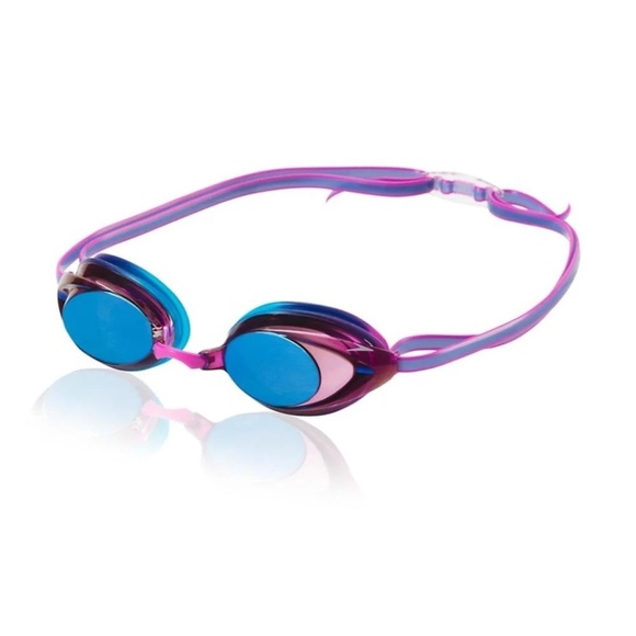 Speedo Women's Vanquisher 2.0 Mirrored Goggles Purple Dream - Picture 1 of 6